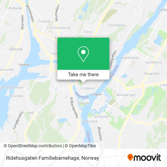 Ridehusgaten Familiebarnehage map