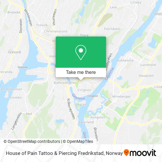 House of Pain Tattoo & Piercing Fredrikstad map