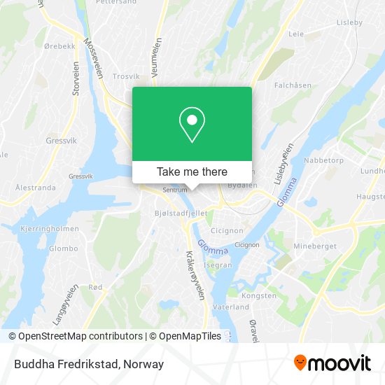 Buddha Fredrikstad map