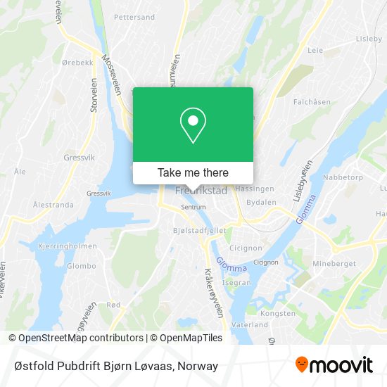 Østfold Pubdrift Bjørn Løvaas map