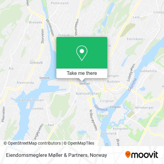 Eiendomsmeglere Møller & Partners map