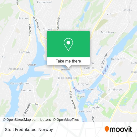 Stolt Fredrikstad map