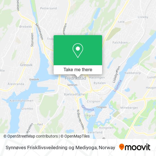 Synnøves Friskllivsveiledning og Mediyoga map
