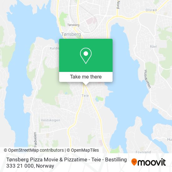 Tønsberg Pizza Movie & Pizzatime - Teie - Bestilling 333 21 000 map