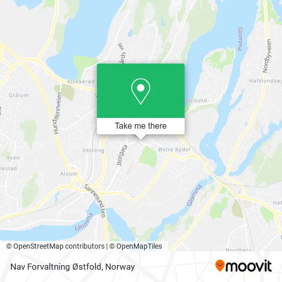Nav Forvaltning Østfold map