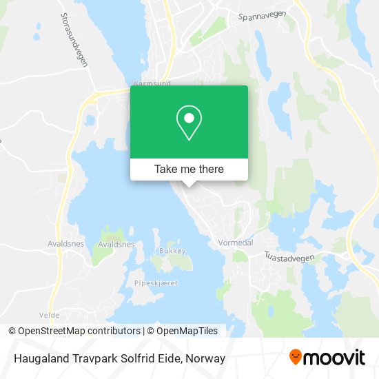 Haugaland Travpark Solfrid Eide map