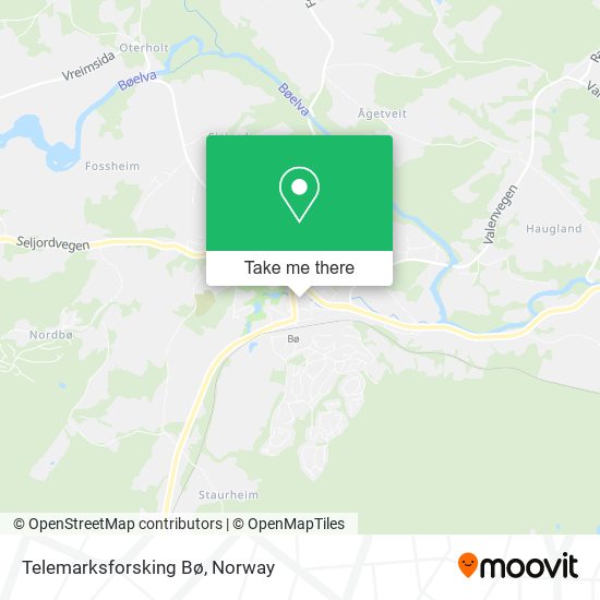 Telemarksforsking Bø map