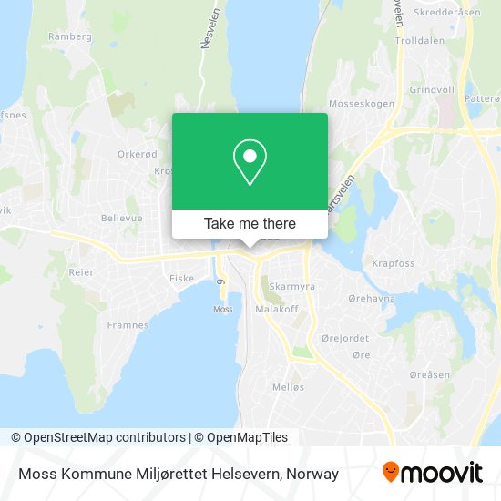 Moss Kommune Miljørettet Helsevern map