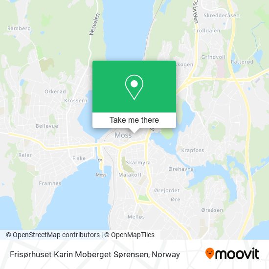 Frisørhuset Karin Moberget Sørensen map