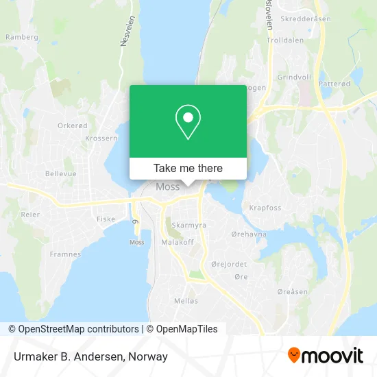 Urmaker B. Andersen map