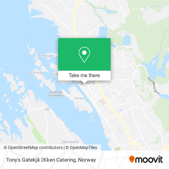 Tony's Gatekjã ̧Kken Catering map