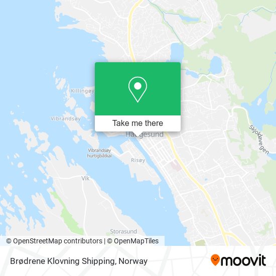 Brødrene Klovning Shipping map