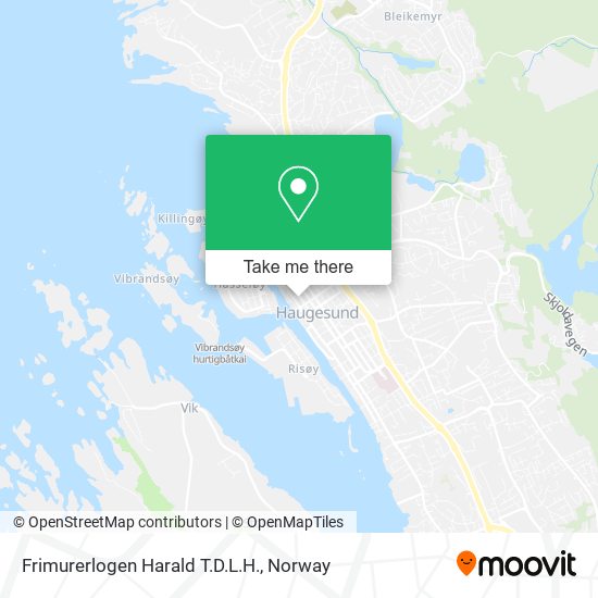 Frimurerlogen Harald T.D.L.H. map
