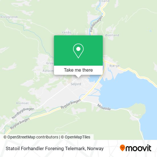 Statoil Forhandler Forening Telemark map