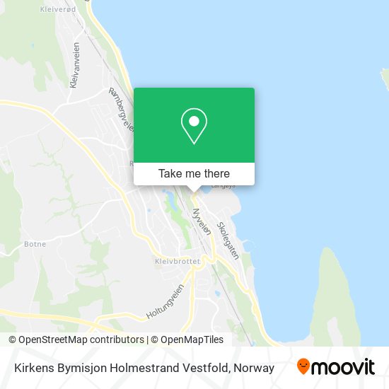Kirkens Bymisjon Holmestrand Vestfold map