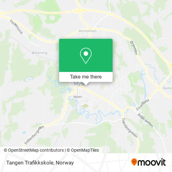 Tangen Trafikkskole map