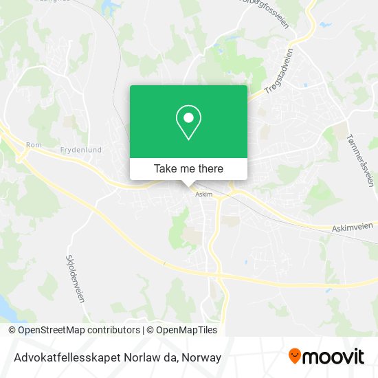 Advokatfellesskapet Norlaw da map