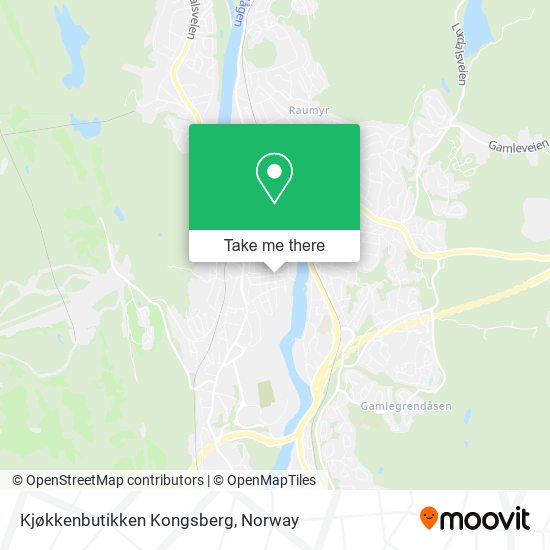 Kjøkkenbutikken Kongsberg map