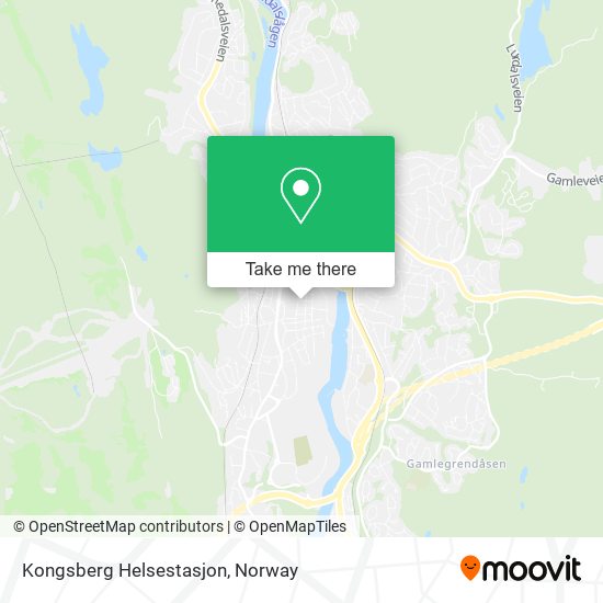 Kongsberg Helsestasjon map