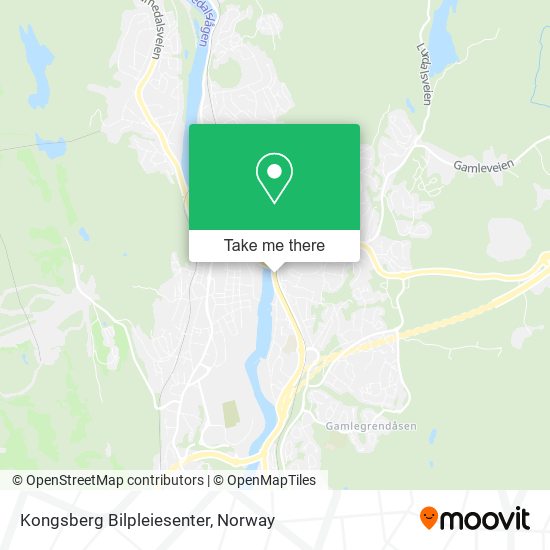 Kongsberg Bilpleiesenter map