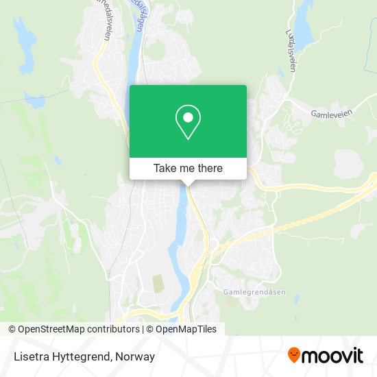 Lisetra Hyttegrend map