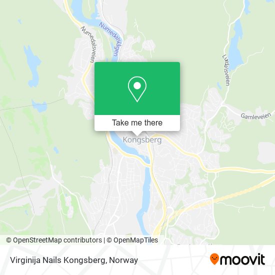 Virginija Nails Kongsberg map