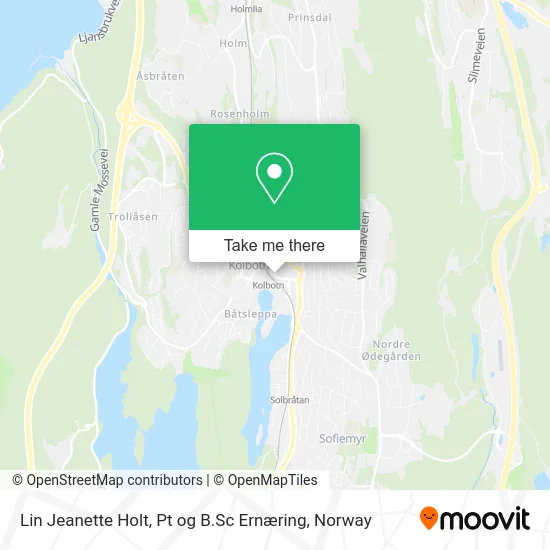 Lin Jeanette Holt, Pt og B.Sc Ernæring map