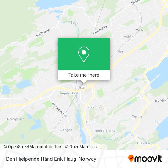 Den Hjelpende Hånd Erik Haug map