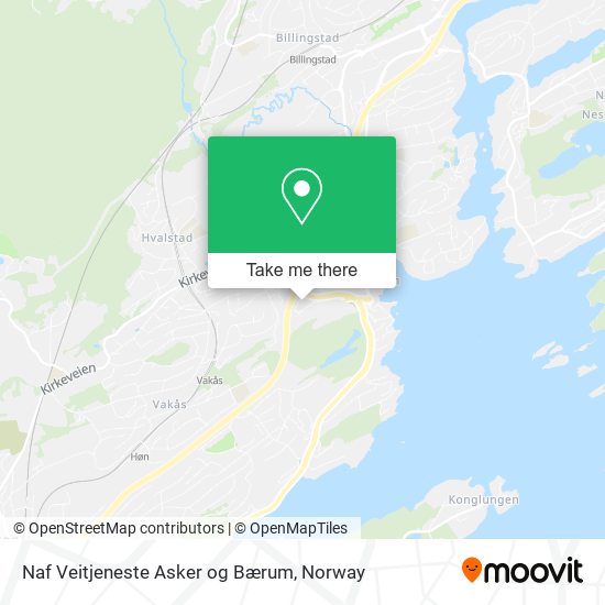 Naf Veitjeneste Asker og Bærum map