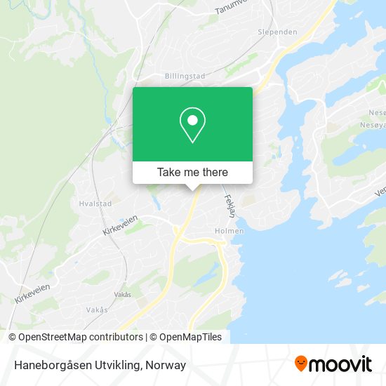 Haneborgåsen Utvikling map