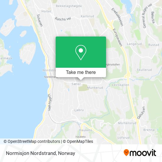 Normisjon Nordstrand map