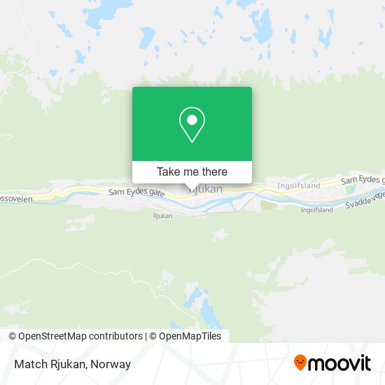 Match Rjukan map