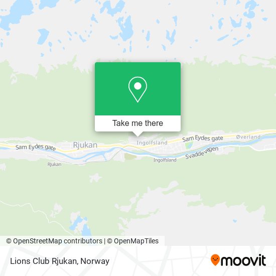 Lions Club Rjukan map