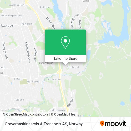 Gravemaskinservis & Transport AS map