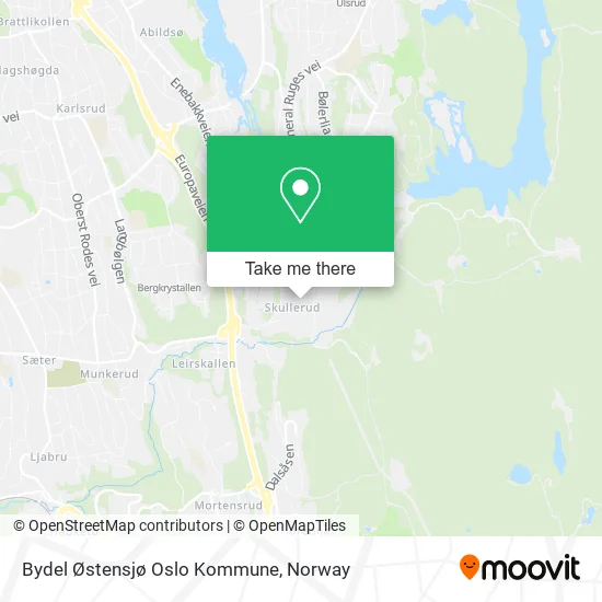 Bydel Østensjø Oslo Kommune map