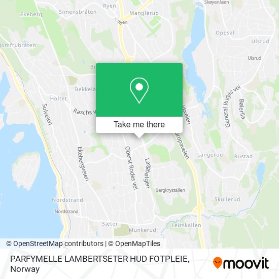 PARFYMELLE LAMBERTSETER HUD FOTPLEIE map