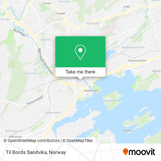 Til Bords Sandvika map