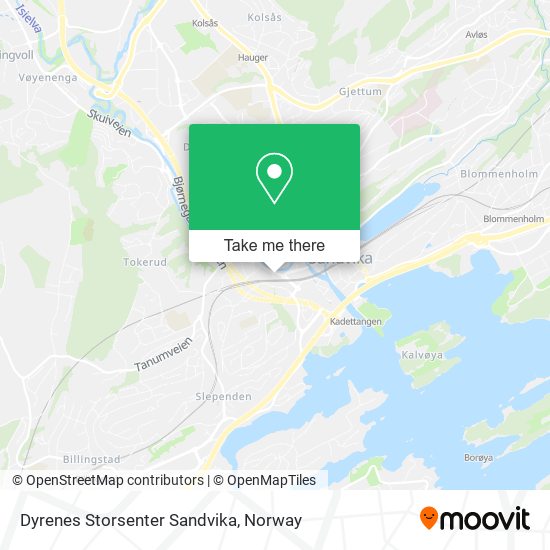 Dyrenes Storsenter Sandvika map