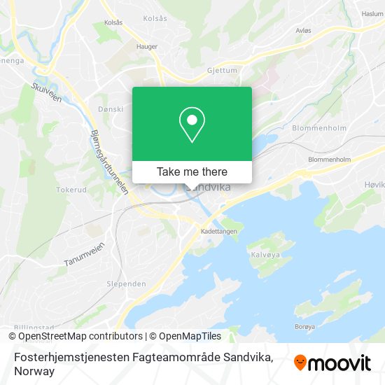 Fosterhjemstjenesten Fagteamområde Sandvika map