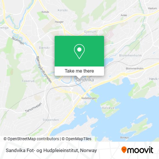 Sandvika Fot- og Hudpleieinstitut map