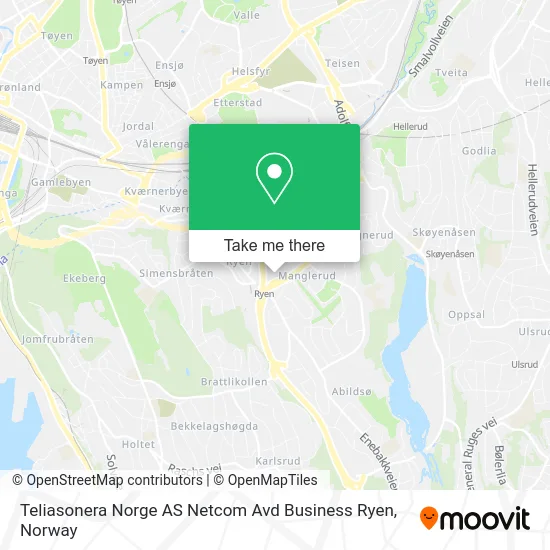 Teliasonera Norge AS Netcom Avd Business Ryen map