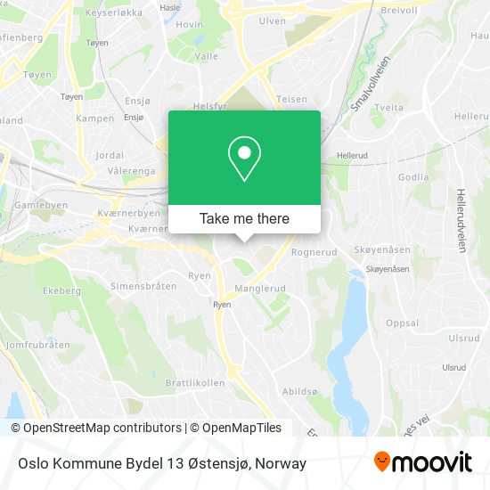 Oslo Kommune Bydel 13 Østensjø map