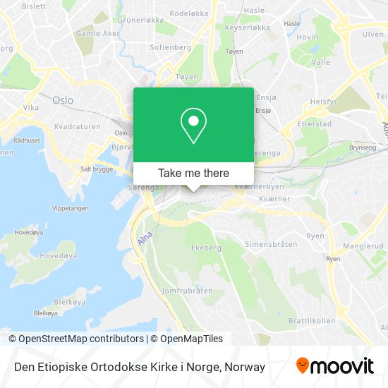 Den Etiopiske Ortodokse Kirke i Norge map