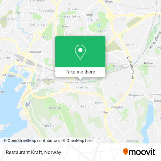 Restaurant Kraft map