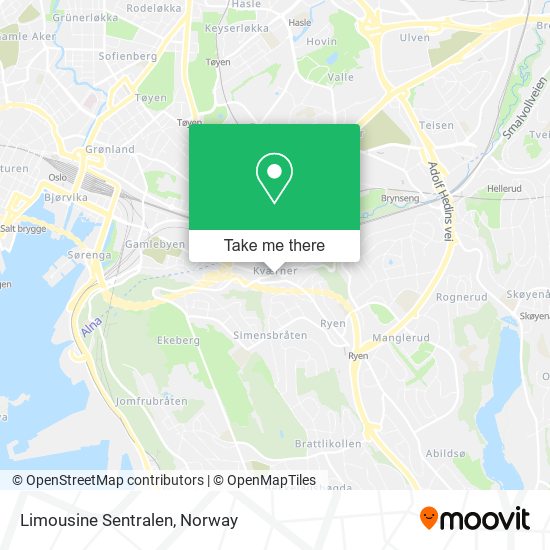 Limousine Sentralen map