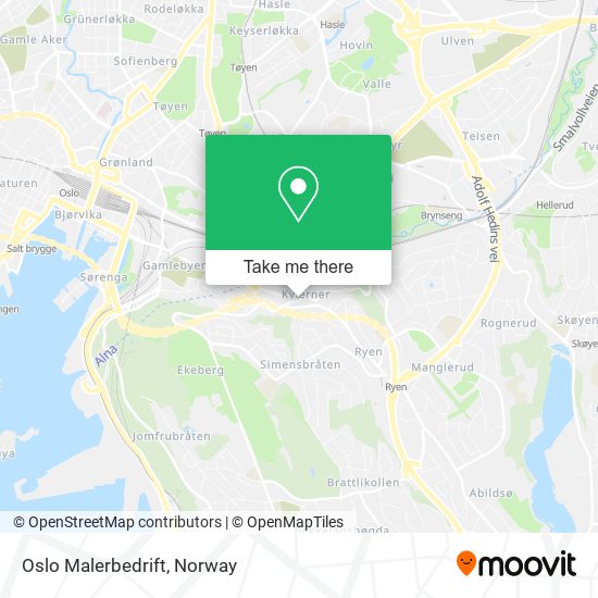 Oslo Malerbedrift map
