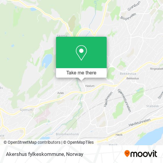 Akershus fylkeskommune map
