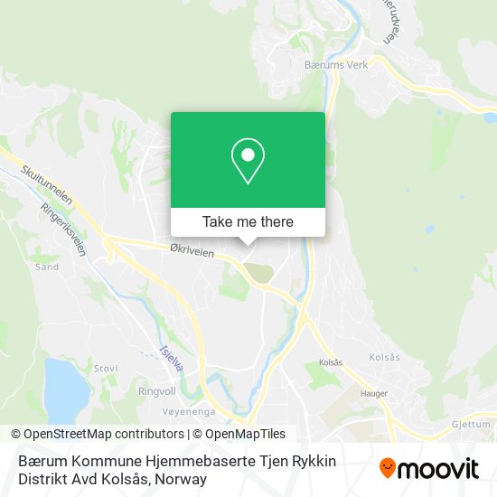 Bærum Kommune Hjemmebaserte Tjen Rykkin Distrikt Avd Kolsås map