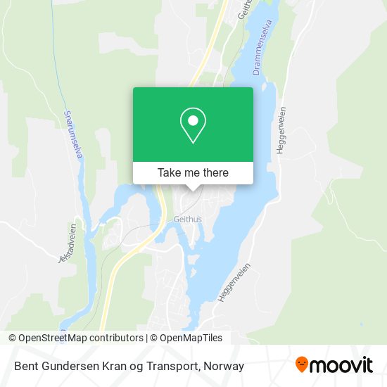Bent Gundersen Kran og Transport map