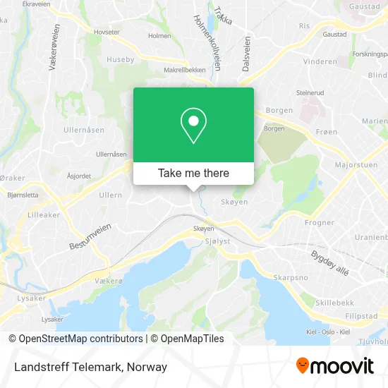 Landstreff Telemark map